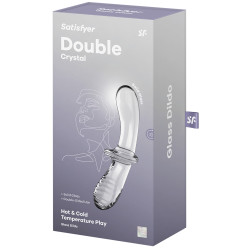 Satisfyer Gode en verre Double Crystal 18.5 x 3.5cm Transparent